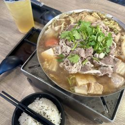 #4 Beef Hot Soup with iced green tea (Lunch) #4 Beef Hot Soup with iced green tea (Lunch)