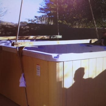 Atera Spas - My new swim spa tub in my backyard after the crane over the house. - Hot Tub & Pool Near Me - Glendale, Arizona