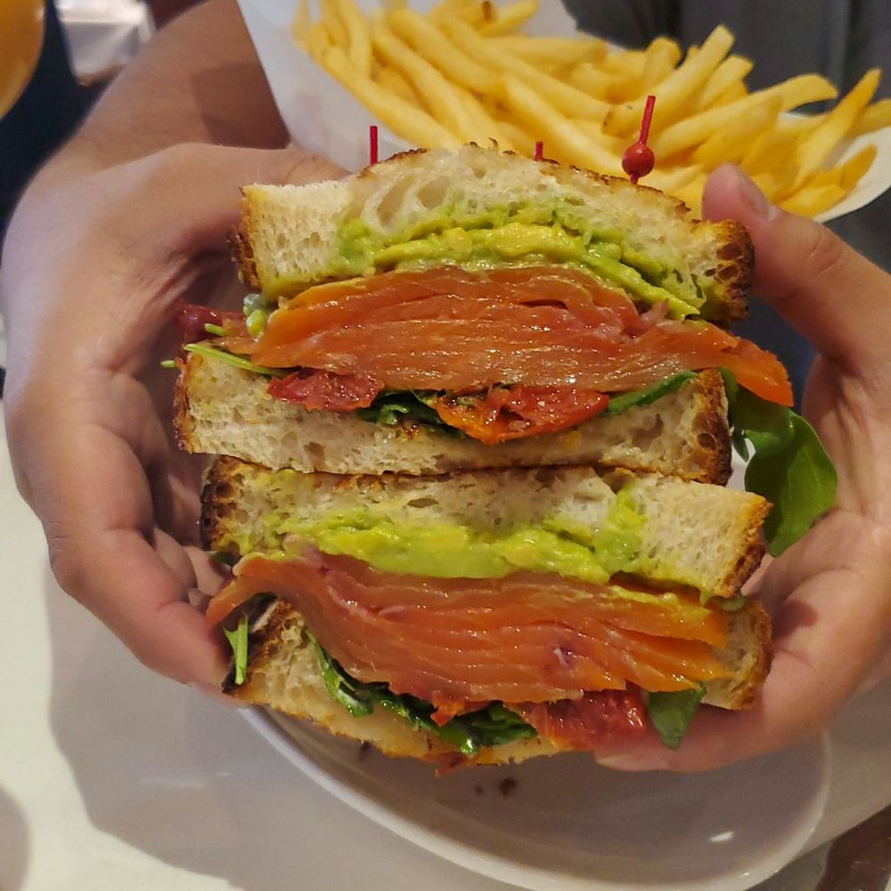 Rugby Grille - Smoked Salmon Sandwich - American Near Me - Birmingham, Michigan Rugby Grille - Smoked Salmon Sandwich - American Near Me - Birmingham, Michigan