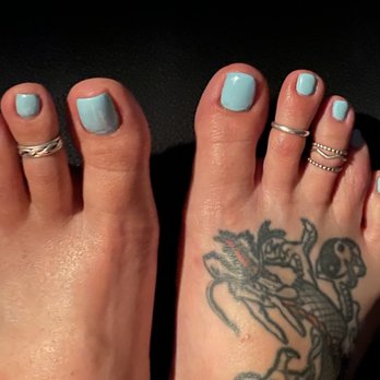 Ciel Nail Spa - Pedicure - dragon tattoo side - big toe is completely overlay. - Nail Salons Near Me - Northridge, California Ciel Nail Spa - Pedicure - dragon tattoo side - big toe is completely overlay. - Nail Salons Near Me - Northridge, California