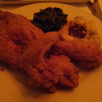 Big Jones - A la carte fried chicken with mashed potatoes and collard greens. - Southern Near Me - Chicago, Illinois