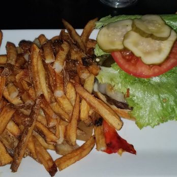 The Bad Apple - Slow Burn Burger w/fresh cut fries layered in truffle salt - Burgers Near Me - Chicago, Illinois The Bad Apple - Slow Burn Burger w/fresh cut fries layered in truffle salt - Burgers Near Me - Chicago, Illinois