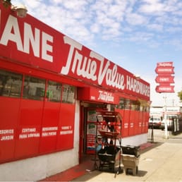 Store front of Hane True Value Hardware and U-Haul.
