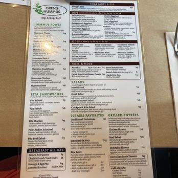Oren's Hummus - Menu - Mediterranean Near Me - San Francisco, California Oren's Hummus - Menu - Mediterranean Near Me - San Francisco, California