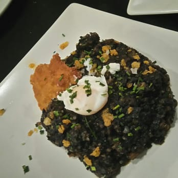 Tabarlot - Their take on black pudding. A fruity loose mix served with a quials egg in top. Posh. ;) - Catalan Near Me - Barcelona, B Tabarlot - Their take on black pudding. A fruity loose mix served with a quials egg in top. Posh. ;) - Catalan Near Me - Barcelona, B