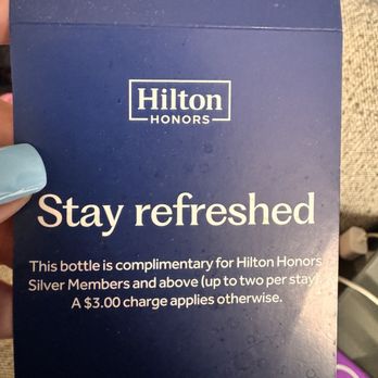Hilton Motif Seattle - My complimentary water I really took a pic just to prove I was able to take it if it was charged - Hotels Near Me - Seattle, Washington Hilton Motif Seattle - My complimentary water I really took a pic just to prove I was able to take it if it was charged - Hotels Near Me - Seattle, Washington