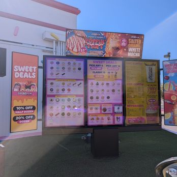 Pinkbox Doughnuts - I love how easy they drive up. Menu is to read. - Donuts Near Me - Henderson, Nevada