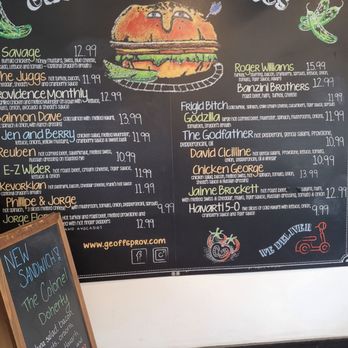 Geoff's Superlative Sandwiches - Menu - Sandwiches Near Me - Providence, Rhode Island