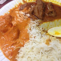 Non Vegetarian Platter: Choice of One Chicken Curry and One Goat Curry