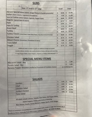 Menu photo 3 Earl's Sub Shop Avondale, PA