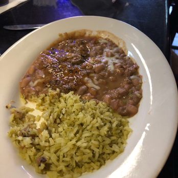 La Cima Mexican Cuisine - Cilantro lime rice with homemade pinto beans.   YUM. - Mexican Near Me - Cleburne, Texas