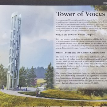 Flight 93 National Memorial - Explanation of Tower of Voices - Landmarks & Historical Buildings Near Me - Stoystown, Pennsylvania Flight 93 National Memorial - Explanation of Tower of Voices - Landmarks & Historical Buildings Near Me - Stoystown, Pennsylvania