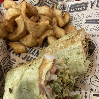Nick's Grill - Falafel Wrap and yummy Twisted Fries. - Burgers Near Me - Pulaski, Tennessee