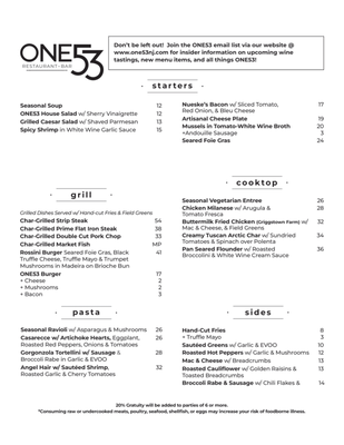 Menu photo 3 ONE 53 Rocky Hill, NJ