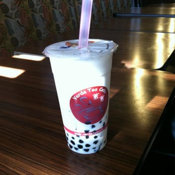 Verde Tea Cafe - green milk tea w pearls - Cafes Near Me - Mountain View, California