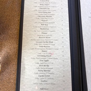Islands Bar - Martini menu - Canadian (New) Near Me - Harrison Hot Springs, British Columbia Islands Bar - Martini menu - Canadian (New) Near Me - Harrison Hot Springs, British Columbia