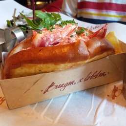 Lobster Roll served with fries, salad Lobster Roll served with fries, salad