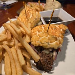 Philly Cheesesteak with a side of fries. The au jus was unexpected!