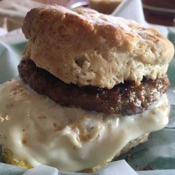 Isabella's Cafe & Bakery - Sausage, eg & cheese on a homemade biscuit. - Bakeries Near Me - Freeport, Maine Isabella's Cafe & Bakery - Sausage, eg & cheese on a homemade biscuit. - Bakeries Near Me - Freeport, Maine