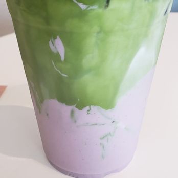 Walking Bean Cafe - Ube matcha latte - Shaved Ice Near Me - Honolulu, Hawaii
