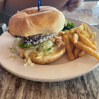 Shuckers - Ahi Tuna Burger - Seafood Near Me - Jensen Beach, Florida Shuckers - Ahi Tuna Burger - Seafood Near Me - Jensen Beach, Florida