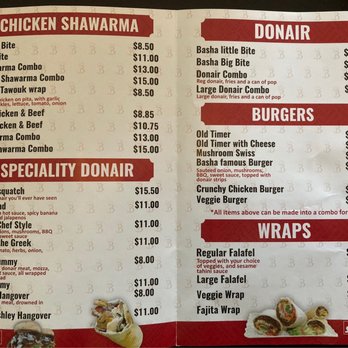 Basha Donair - See other menu description. Price discrepancy on Big Bite. - Donairs Near Me - Sherwood Park, Alberta