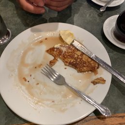 All done.. pancakes and bacon All done.. pancakes and bacon