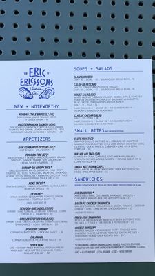 Menu photo 2 Eric Ericssons Fish Co Ventura, CA Menu photo 2 Eric Ericssons Fish Co Ventura, CA