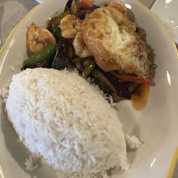 Basil Babe - Eggplant + Basil with shrimp + egg - Thai Near Me - Ypsilanti, Michigan