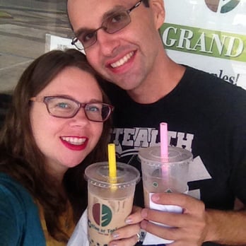 Coffee or Tea? - Hazelnut for him. Original for me.  Happy taste buds for us both! - Bubble Tea Near Me - Aiea, Hawaii