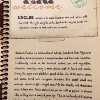 Uncle's Hawaiian Grindz - Welcome Message - Asian Fusion Near Me - Fallston, Maryland Uncle's Hawaiian Grindz - Welcome Message - Asian Fusion Near Me - Fallston, Maryland