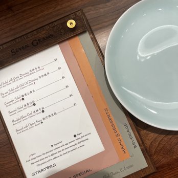Seven Grams - I love the way that they put together their menu - Chinese Near Me - Tustin, California