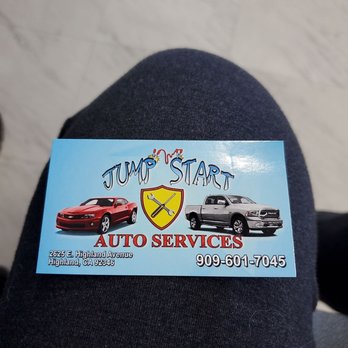 Jump Start Auto Services - Tony's card. - Auto Repair Near Me - Highland, California Jump Start Auto Services - Tony's card. - Auto Repair Near Me - Highland, California
