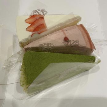 Lady M Cake Boutique - green tea crepe cake, strawberry matcha crepe cake, strawberry shortcake - Desserts Near Me - Central Valley, New York