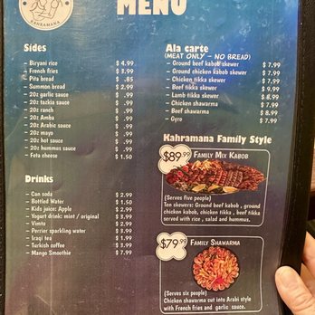 Kahramana Mediterranean Grill - Menu 8/2026 - Mediterranean Near Me - San Antonio, Texas Kahramana Mediterranean Grill - Menu 8/2026 - Mediterranean Near Me - San Antonio, Texas