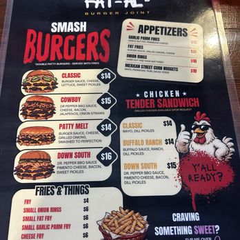 Fat Al's Burger Joint - Daphne - Menu - Burgers Near Me - Daphne, Alabama