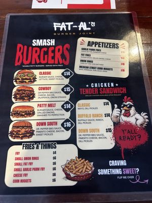 Menu photo 1 Fat Al's Burger Joint - Daphne Daphne, AL
