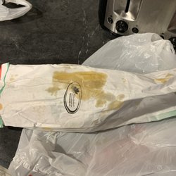 Pizza 151 - So greasy it leaked through the bag which felt physically damp