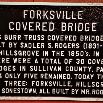 Forksville Covered Bridge - Forksville Covered Bridge Marker - Landmarks & Historical Buildings Near Me - Forksville, Pennsylvania