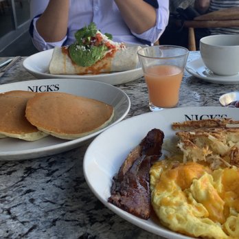Nick's On 2nd - Pancake breakfast & breakfast burrito Cold pressed grapefruit juice & coffee - New American Near Me - Long Beach, California Nick's On 2nd - Pancake breakfast & breakfast burrito Cold pressed grapefruit juice & coffee - New American Near Me - Long Beach, California