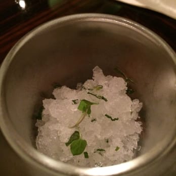 Bacchus - Suprise pallete cleansing lemon & mint granita. - Restaurants Near Me - South Bank, QLD