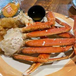 Crab Legs and Asian Fried Shrimp