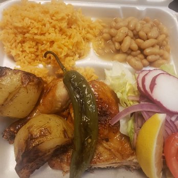 El Pio Pio Restaurant - 2 piece chicken meal with baked potatoes - Mexican Near Me - Orosi, California El Pio Pio Restaurant - 2 piece chicken meal with baked potatoes - Mexican Near Me - Orosi, California