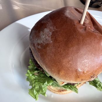 Peppercorn Grille - Certified Chopped Angus Burger with mold on bun - Seafood Near Me - Big Bear Lake, California