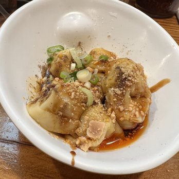Noodle Man - Pork wonton with chili oil - Noodles Near Me - Virginia Beach, Virginia Noodle Man - Pork wonton with chili oil - Noodles Near Me - Virginia Beach, Virginia