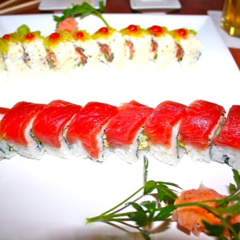 Sushi Mura - Flamin Fin Roll & Double Decker Spicy Tekka Maki - Sushi Bars Near Me - Chicago, Illinois Sushi Mura - Flamin Fin Roll & Double Decker Spicy Tekka Maki - Sushi Bars Near Me - Chicago, Illinois