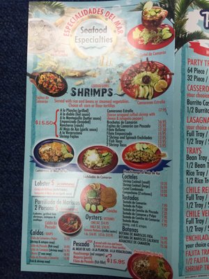 Menu photo 7 La Estrella Mexican Restaurant Selma, CA