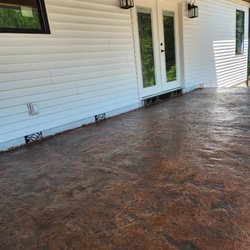 TD Concrete Services - Project completed in May 2026 - stamped concrete / chocolate release