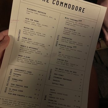 Commodore - Drink menu - Speakeasies Near Me - Indianapolis, Indiana Commodore - Drink menu - Speakeasies Near Me - Indianapolis, Indiana