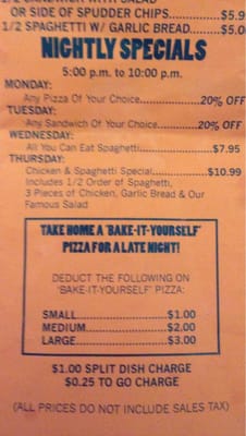 Menu photo 8 Spud's Pizza Parlor Tacoma, WA Menu photo 8 Spud's Pizza Parlor Tacoma, WA